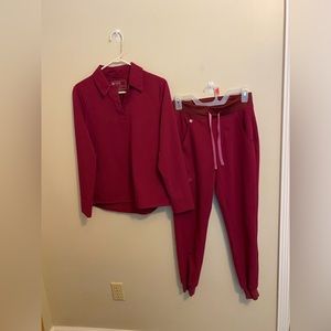 XX SMALL joggers with X Small long sleeve blouse/top